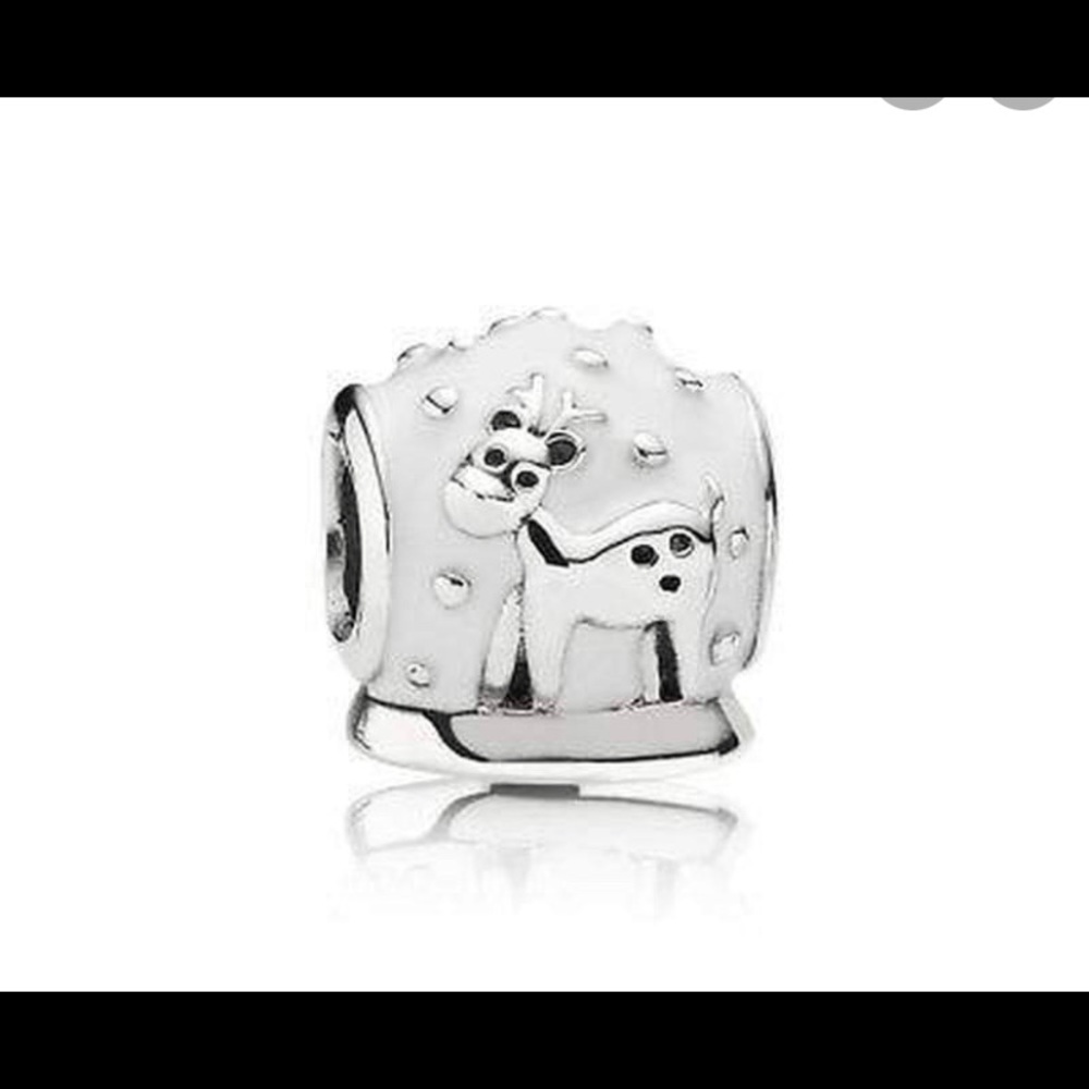 White Snowglobe Pandora Charm